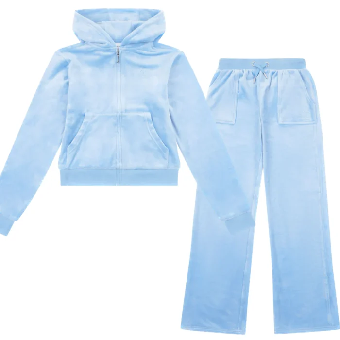 Juicy Couture Baby Zip Up Boot cut Tracksuit - Blue
