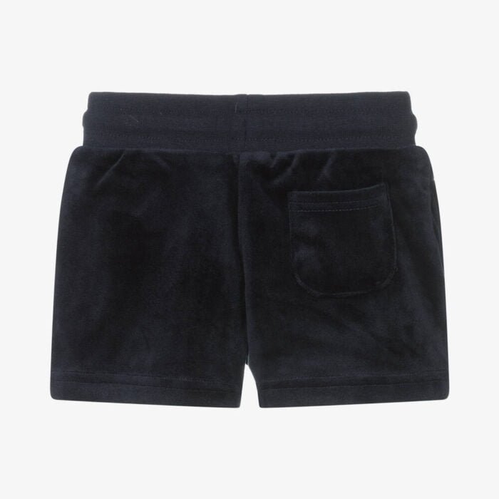 JUICY COUTURE GIRLS - BLUE VELOUR SHORTS