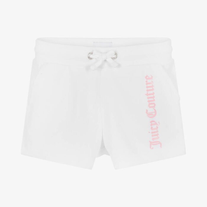 JUICY COUTURE GIRLS COTTON SHORTS - WHITE