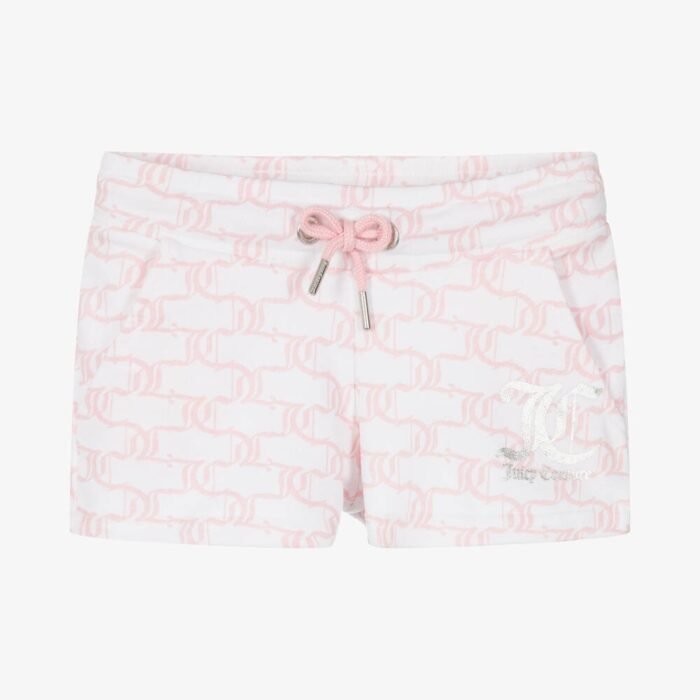 JUICY COUTURE GIRLS WHITE COTTON SHORTS