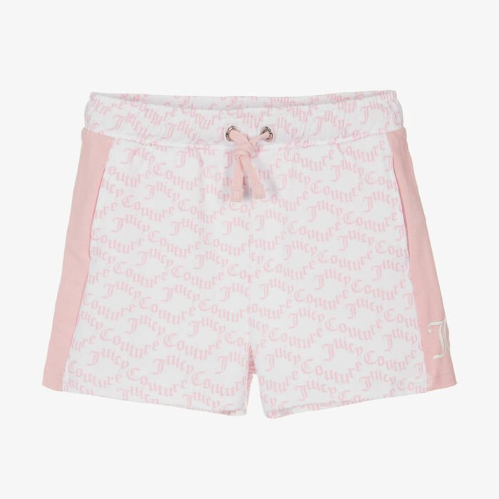 JUICY COUTURE TEEN GIRLS COTTON LOGO - PINK & WHITE