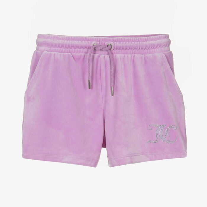 JUICY COUTURE TEEN GIRLS VELOUR SHORTS - PURPLE